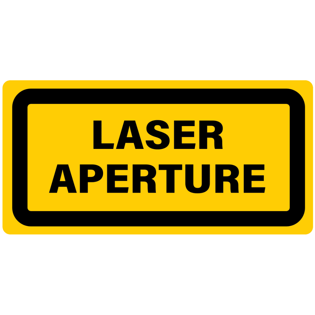 laser aperture warning label