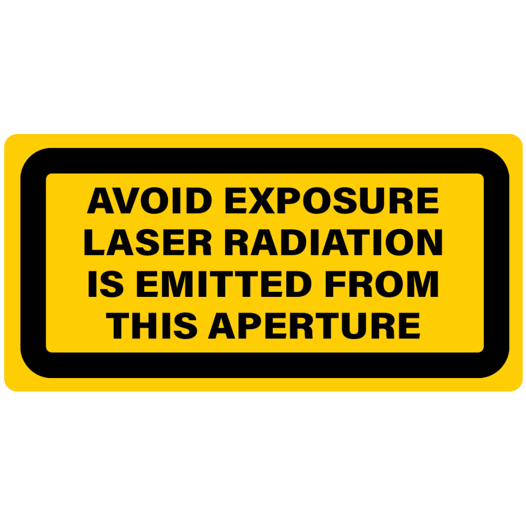 avoid exposure laser radiation label
