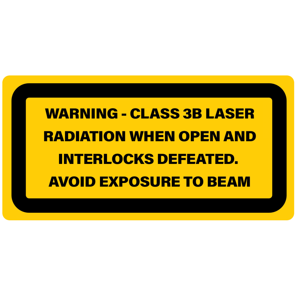 class 3b laser warning label
