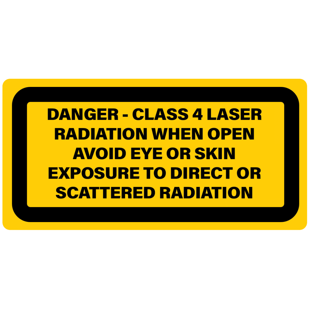 class 4 laser warning label