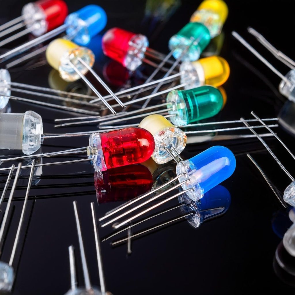 Different colours of LED's.