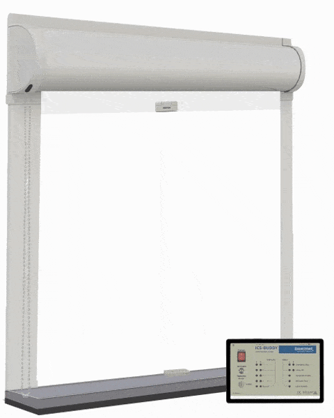 Demonstration of wireless roller blinds operating automatically via remote control