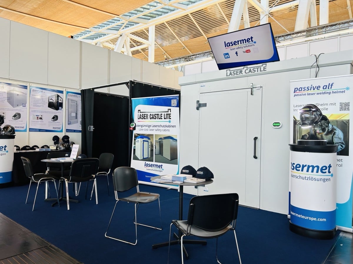 Front view of Lasermet’s display booth at the EuroBLECH trade show
