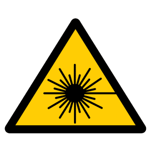 Laser-Warn-Dreieck-Etikett