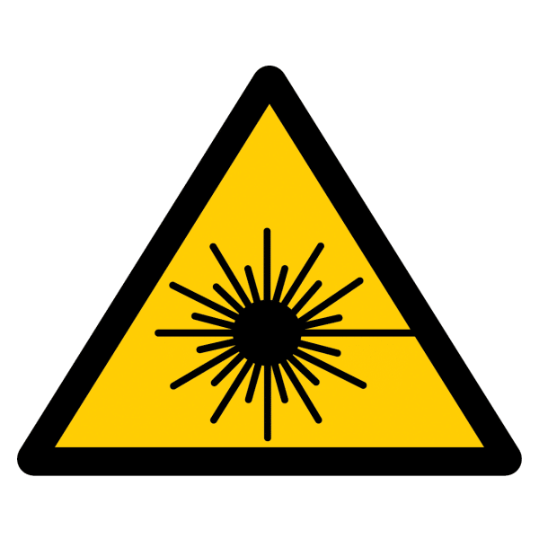 Laser-Warn-Dreieck-Etikett