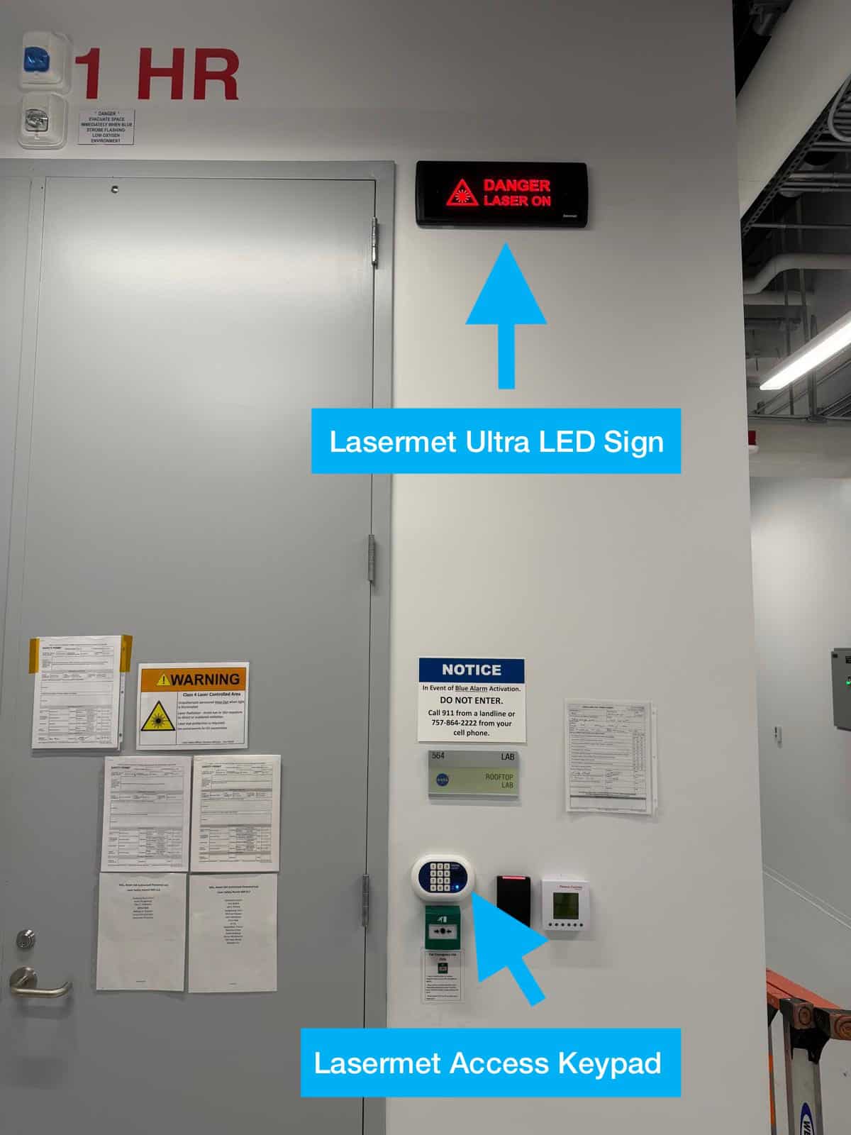 Lasermet NASA Ultra Sign und Zugangstastatur