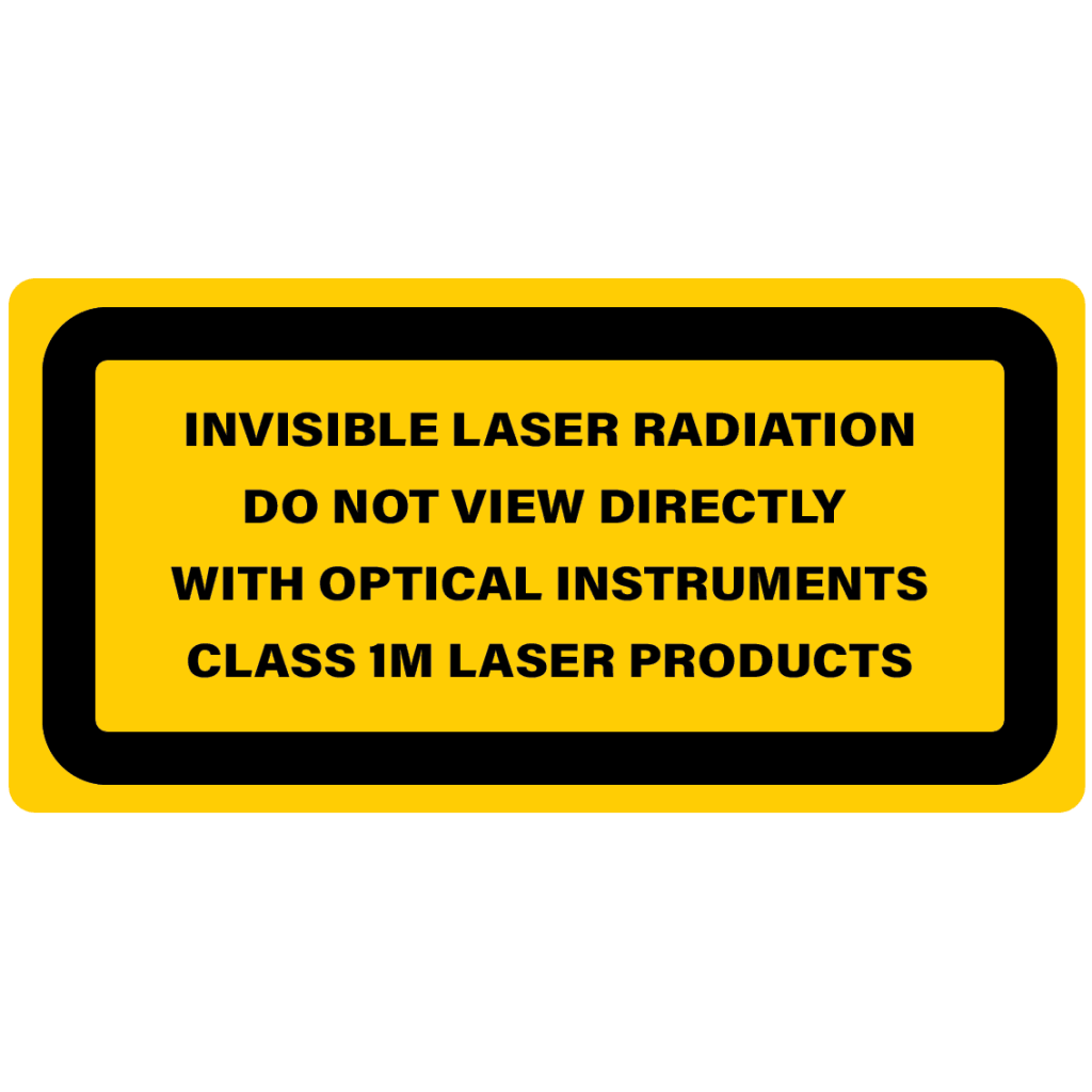 class 1m laser warning label