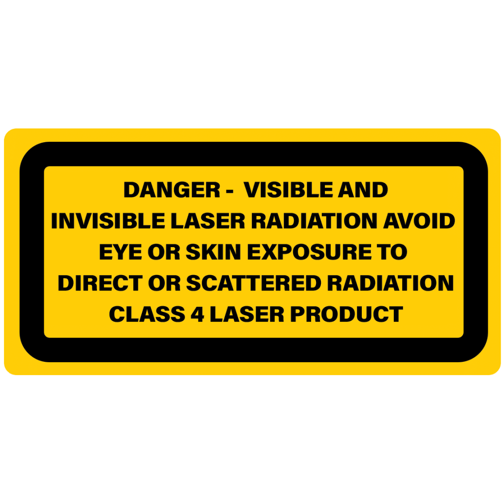 class 4 laser product warning label