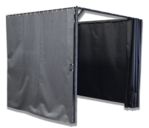 Dophin Laser safety curtain pod for hand-held laser welding. 