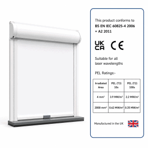 Lasermet Orca Laser Blocking Roller Blind Product Photo White