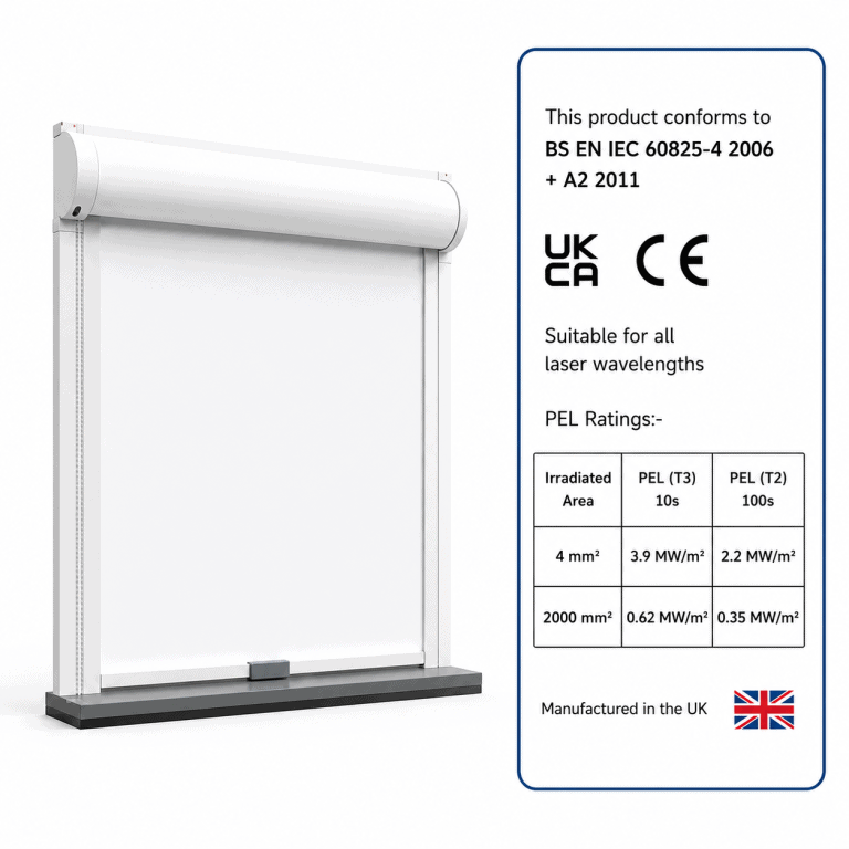 Lasermet Orca Laser Blocking Roller Blind Product Photo White