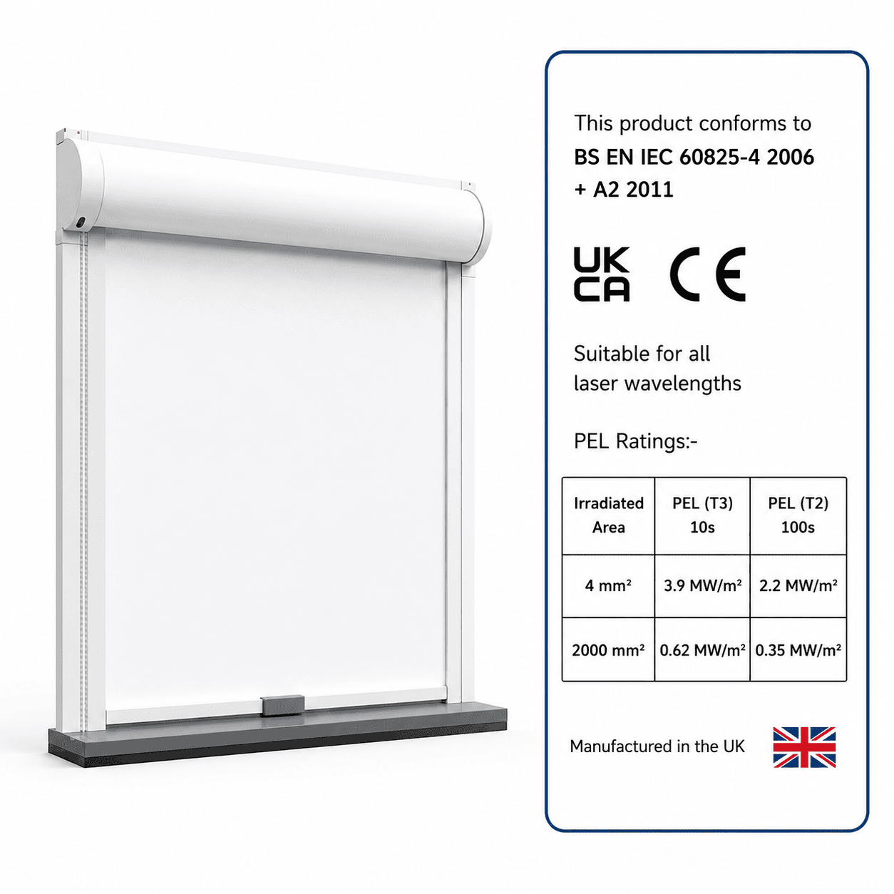 Lasermet Orca Laser Blocking Roller Blind Product Photo White