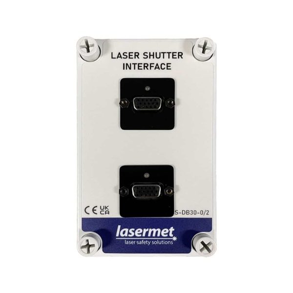 Distribution box connects to two laser shutter.
