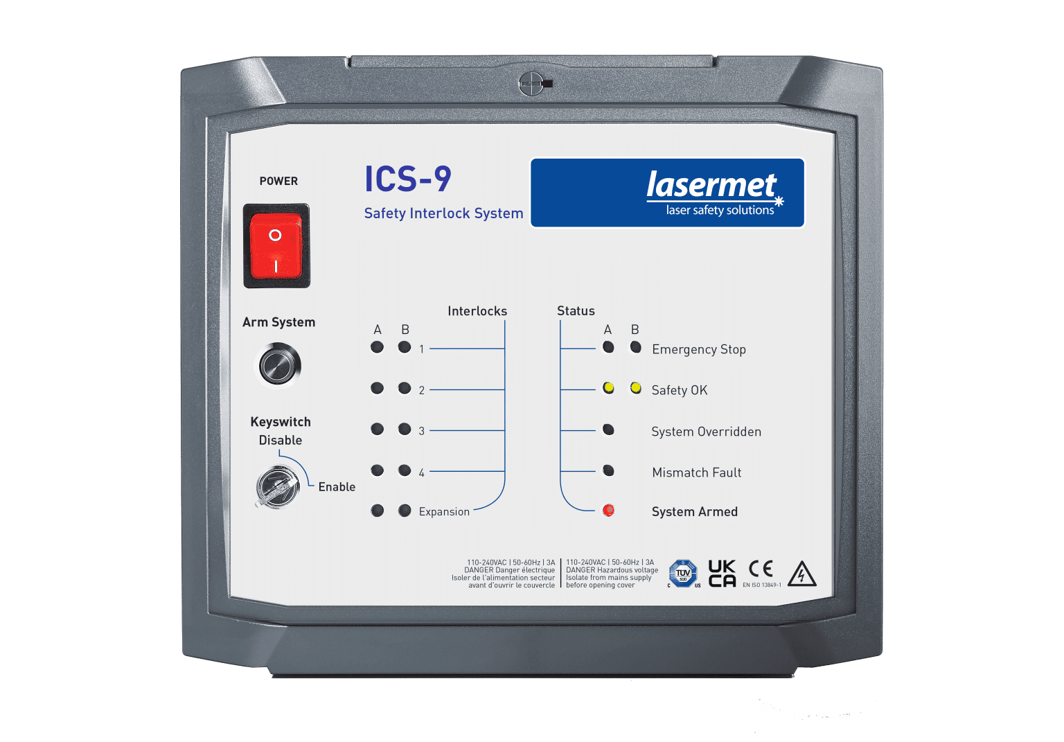 Interlock Controller ICS-9 Laser Safety Interlock® Controller - Lasermet USA