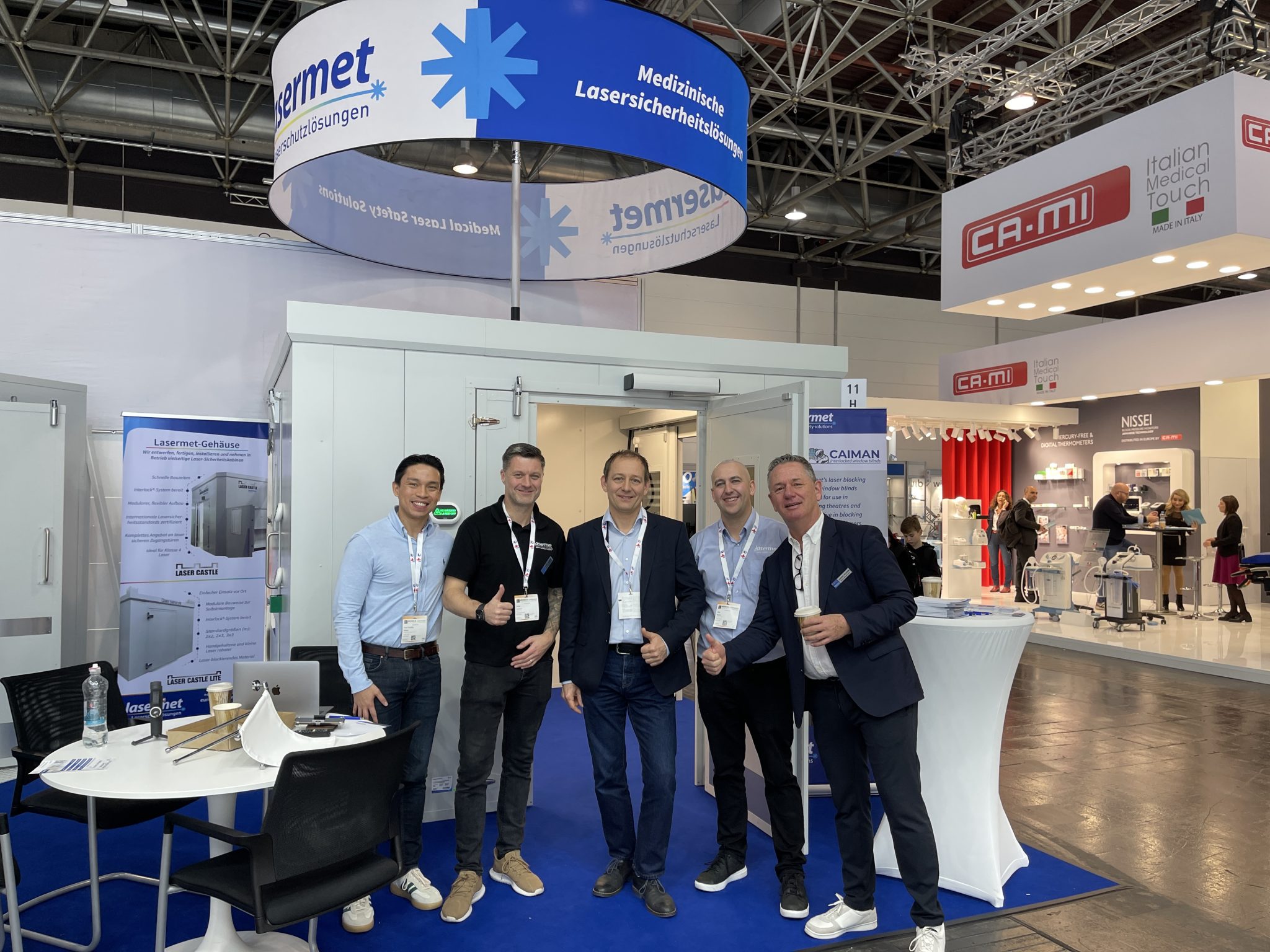 The Lasermet team at our booth at MEDICA 2025-2