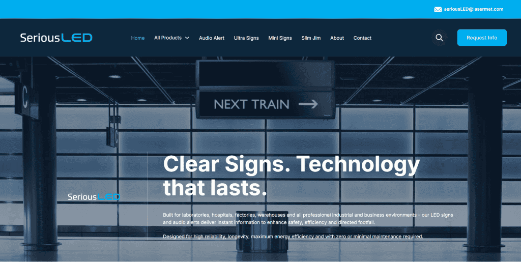 SeriousLED by Lasermet Website