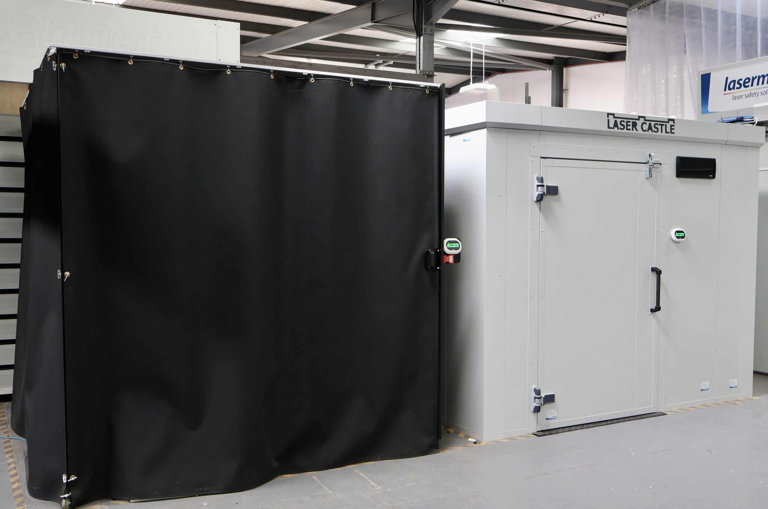 Laser Safety Curtain Pod with Laser Enclosure at Lasermet Haydock Manufacturing Facility 2
