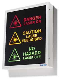 Netzbetriebene Fluoreszierende Zeichen Lasermet Laser Safety Experts Beratung Schulung Und Beratung Fur Fertigung Medizin Kosmetik Und Forschung
