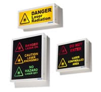 custom fluorescent signs by Lasermet Laser Safety Solutions