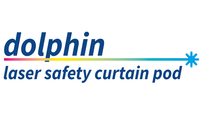 Dolphin Laser Safety Curtain Pod by Lasermet Logo