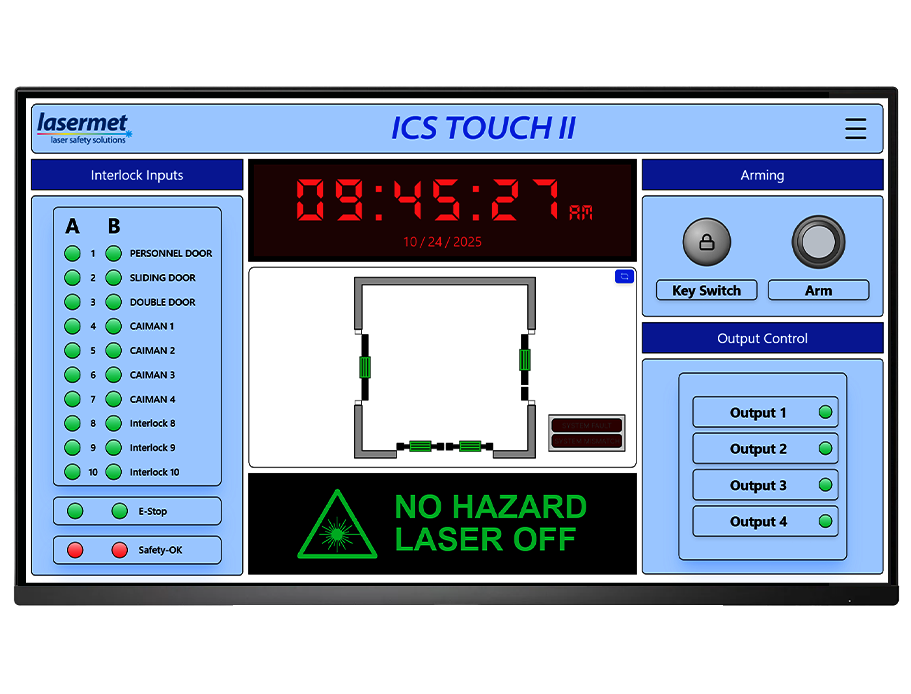 ICS TOUCH II UI by Lasermet Laser Safety Solutions
