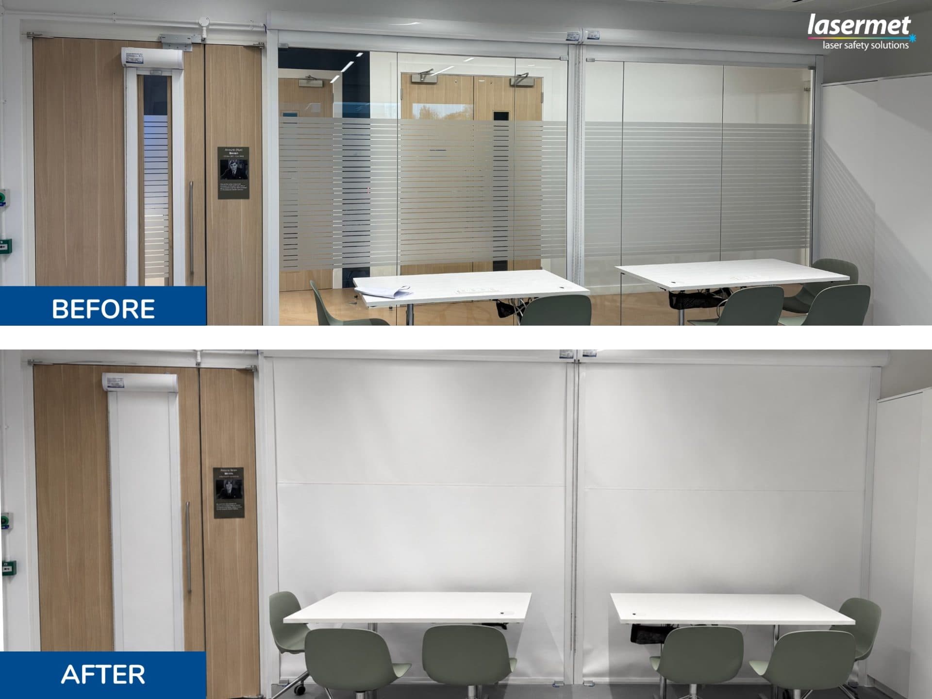 Laser Safe Blinds for Class 3B and 4 Lasers by Lasermet