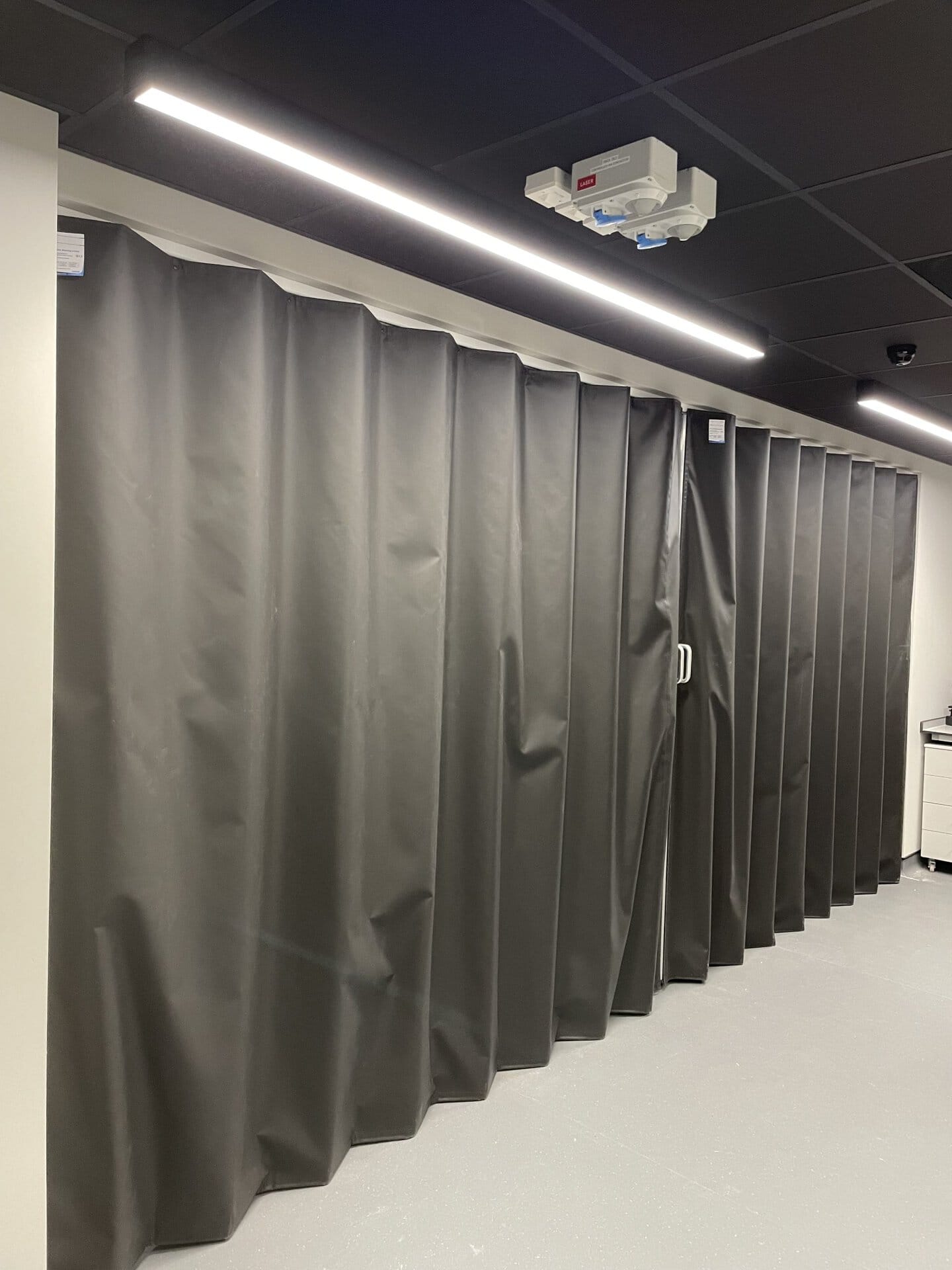Lasermet Laser Blocking Curtains Client Install 1