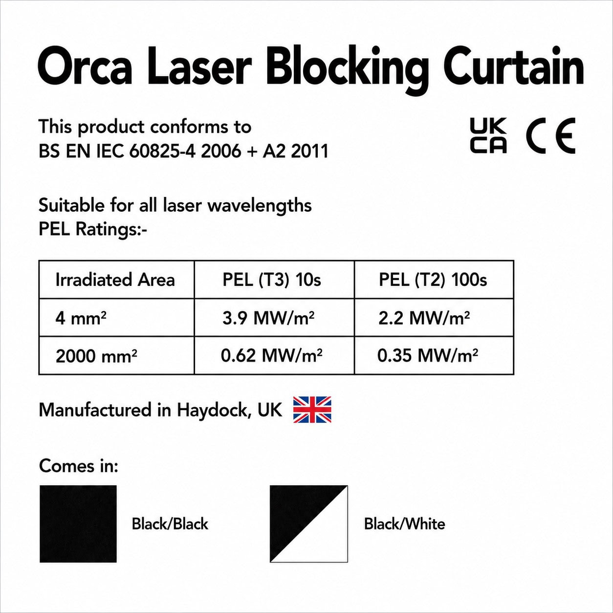 Orca Laser Curtain Specifications