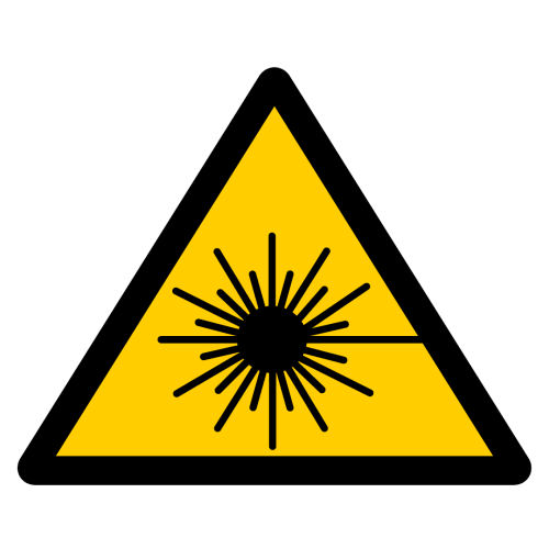 Laser Warning Triangle Label