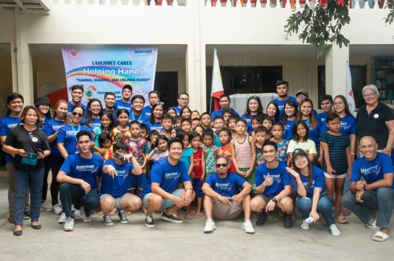 Lasermet with the Rise above foundation beneficiaries