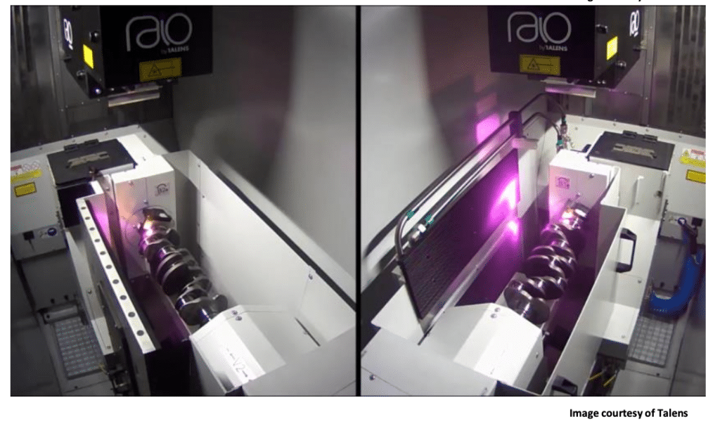 Crankshaft laser hardening process