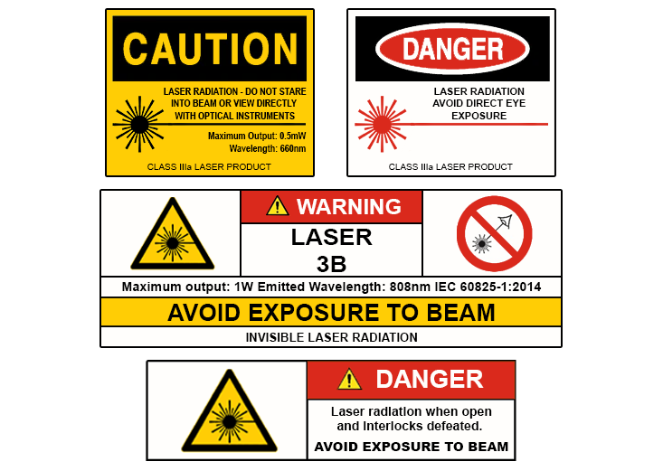 FDA labels samples 2 by Lasermet Laser Safety Solutions