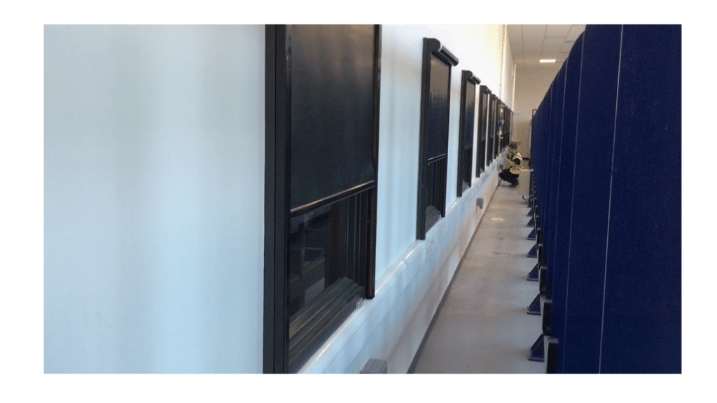 Laser Blocking Roller Blinds at the opposite side of Fume Lab by Lasermet Laser Safety Solutions