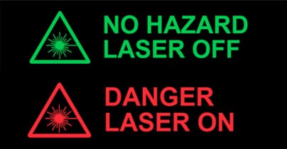 LED ULTRA SIGN by Lasermet Laser Safety Solutions