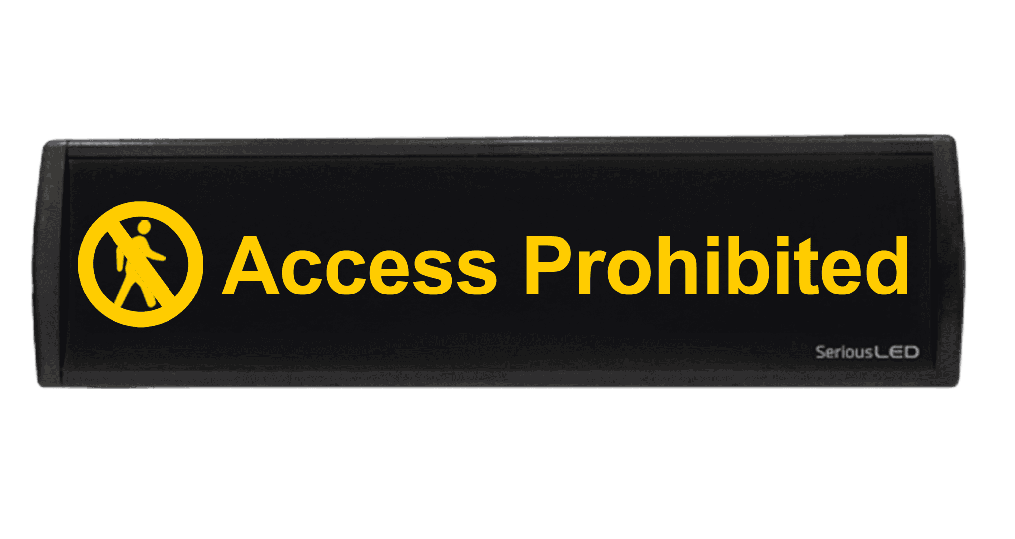 790 access prohibited amber scaled by Lasermet Laser Safety Solutions