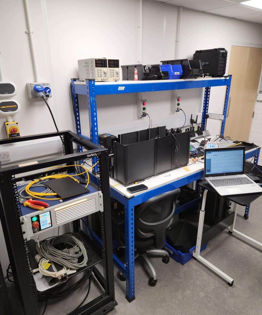 Internal Bournemouth Lab Pic Calibration and Material Testing side by Lasermet Laser Safety Solutions