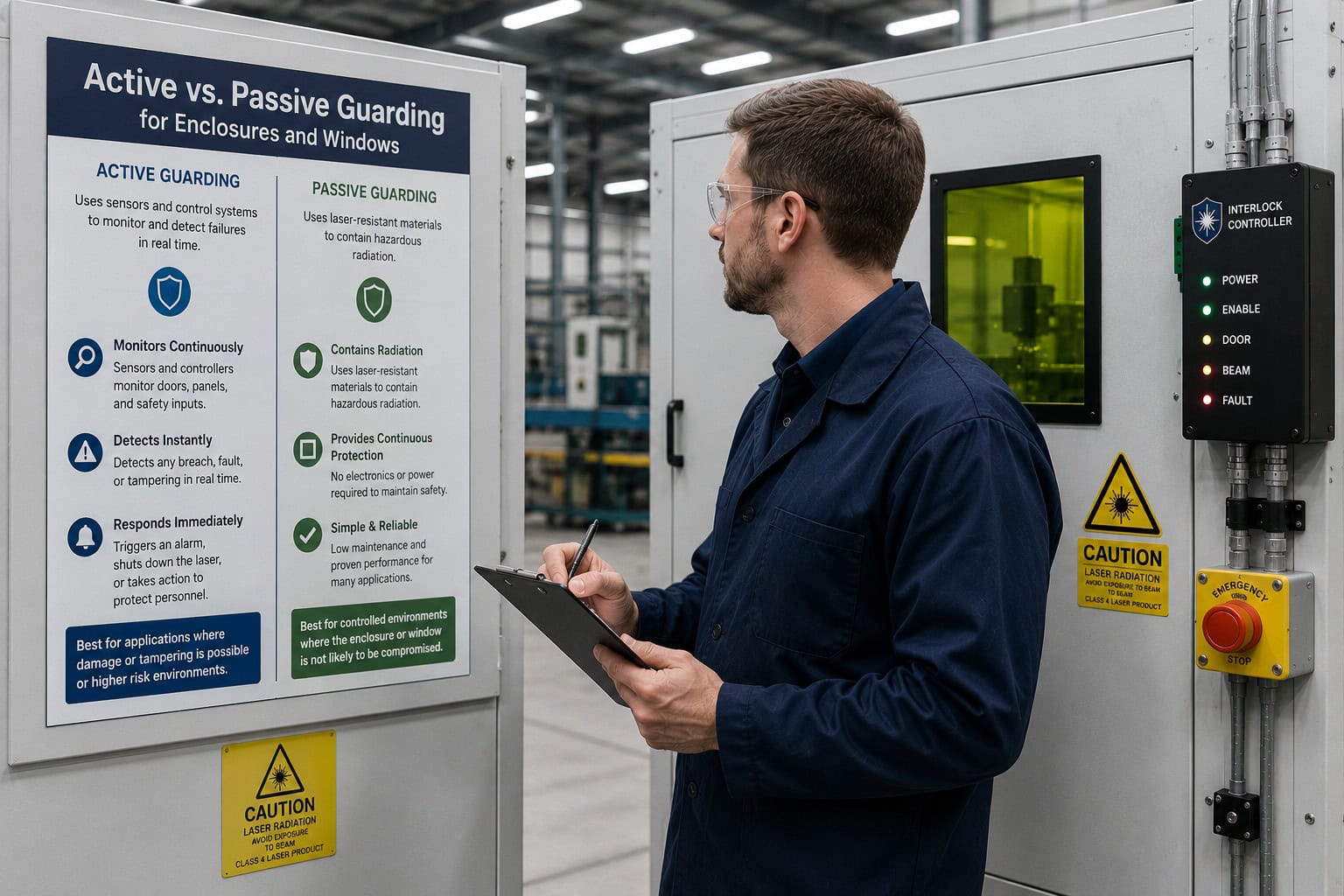 Active and Passive Guarding Working Engineer Blog by Lasermet Laser Safety Solutions