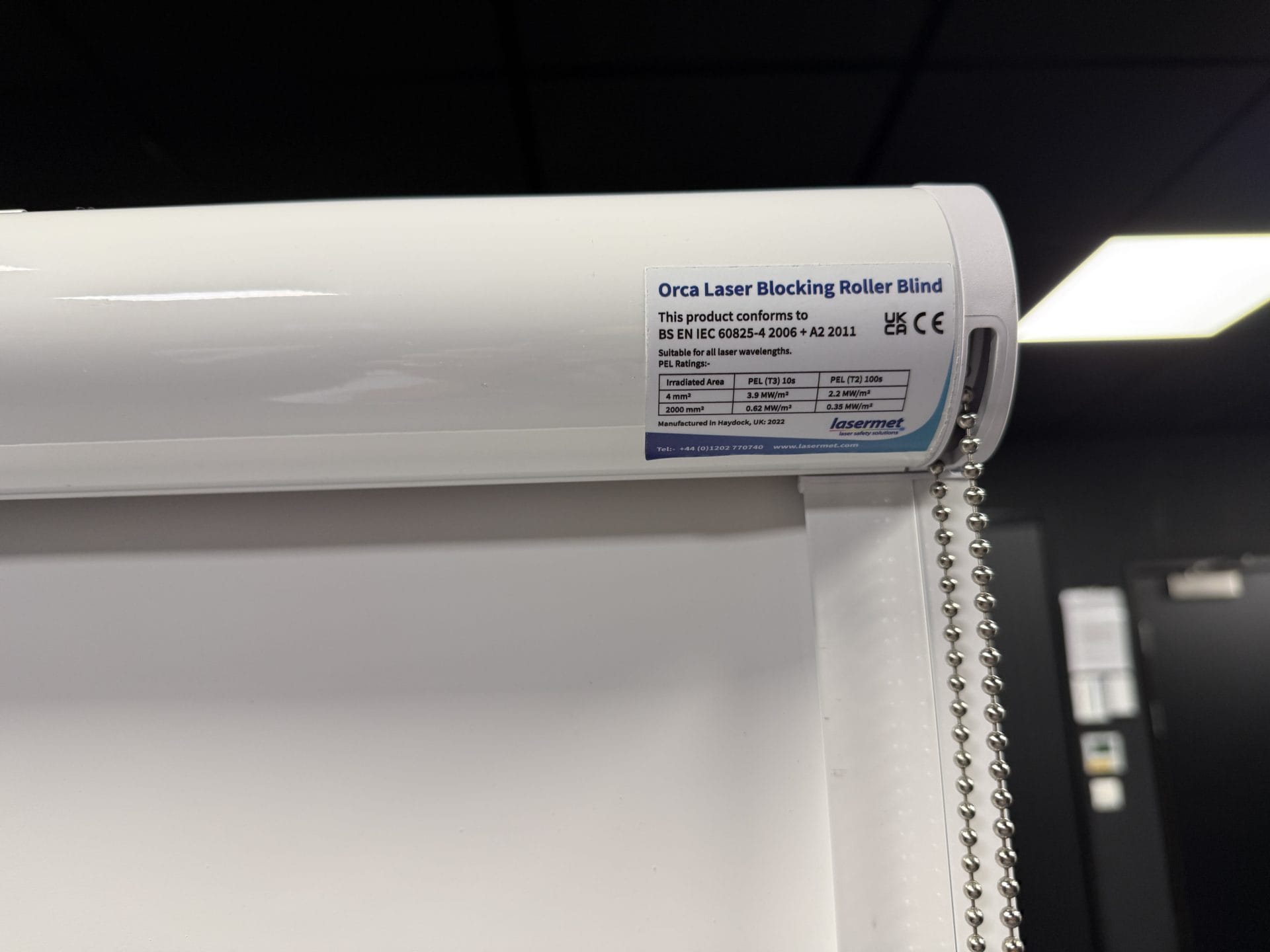 Lasermet STMicroelectronics Laser Roller Blinds Label by Lasermet Laser Safety Solutions