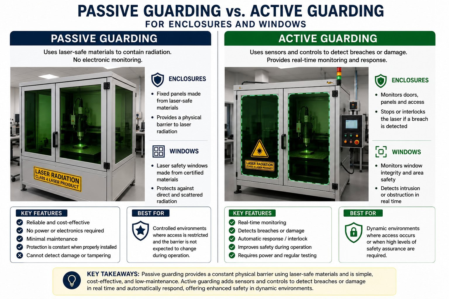 Passive vs. Active Guarding by Lasermet Laser Safety Solutions