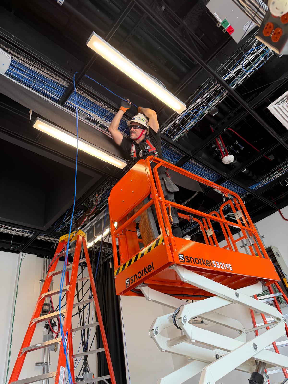 lasermet overhead cable installation1 by Lasermet Laser Safety Solutions