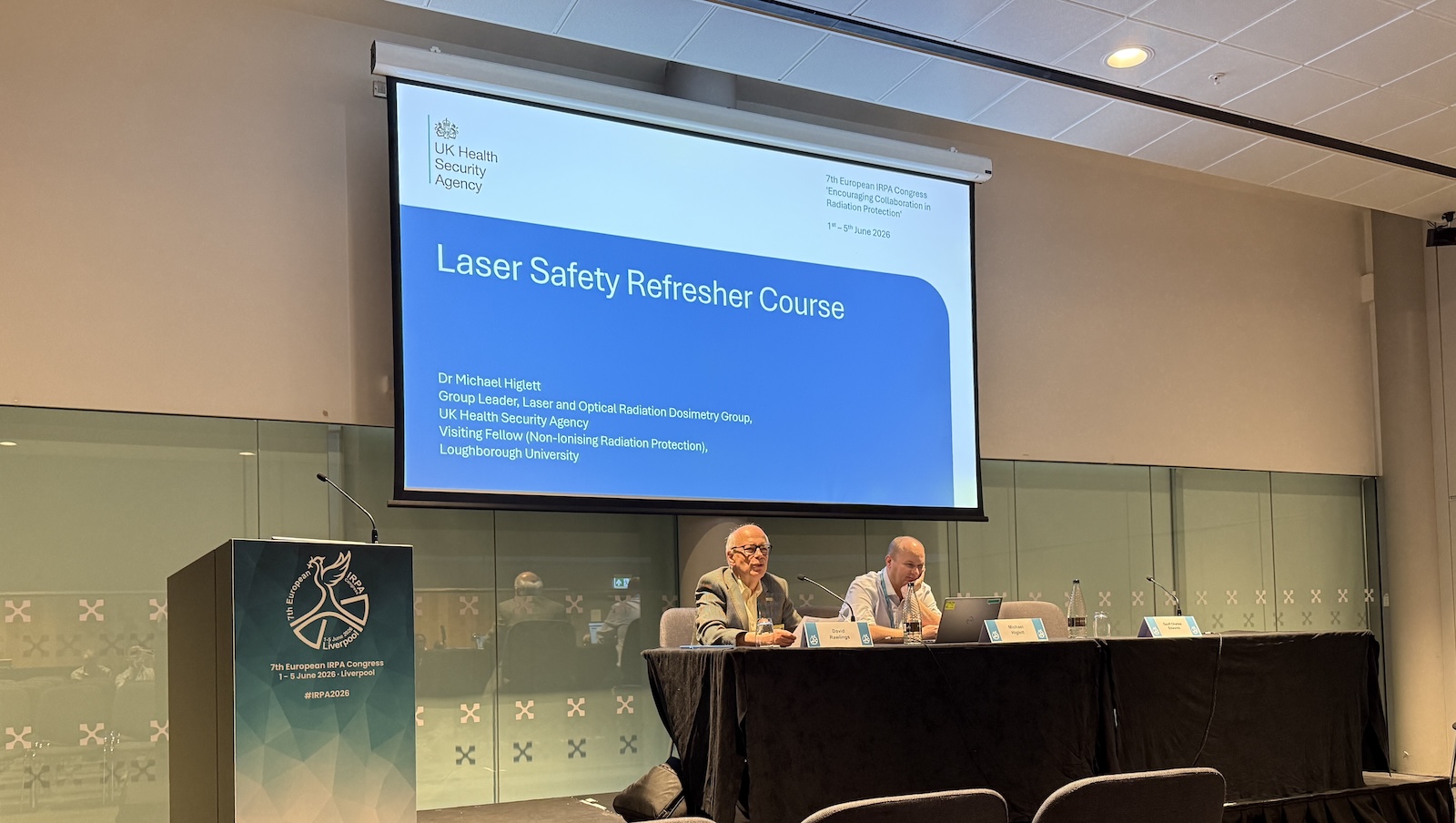 Laser Safety Refresher Course by Michael Higlett Lasermet at IRPA 2026